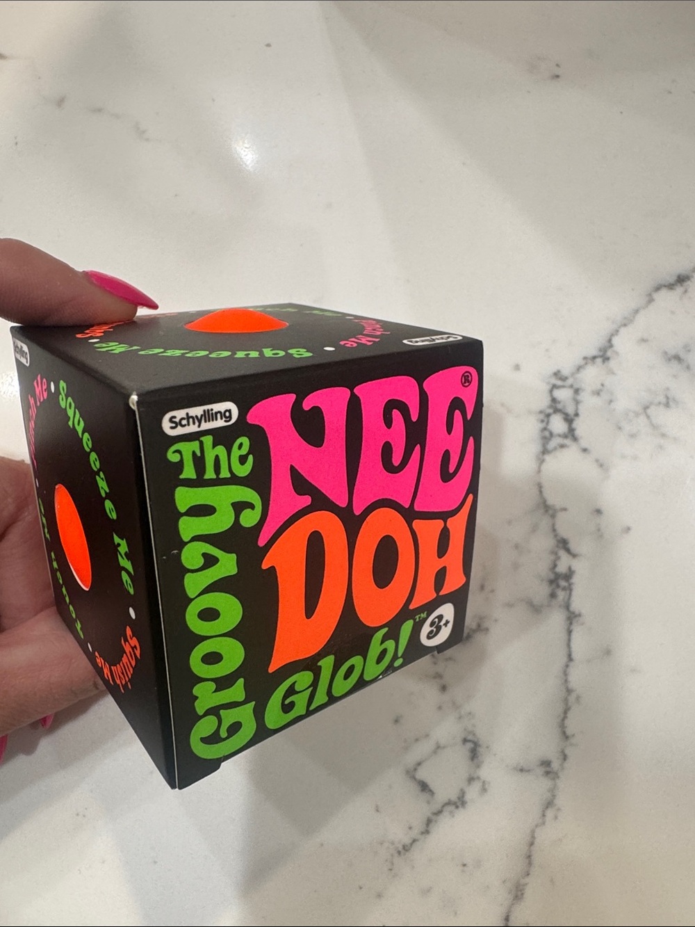 NeeDoh Groovy Glob Squeeze Toy -& Orange